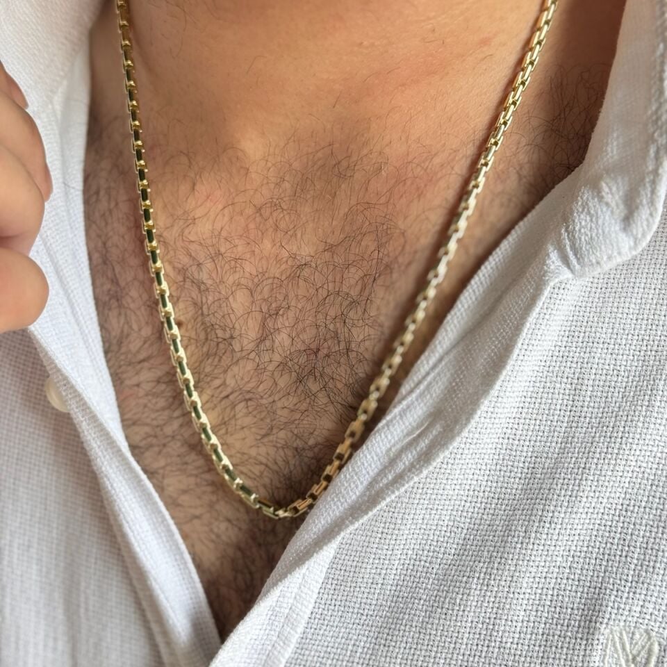 14 AYAR İTALYAN MODERN ERKEK ZİNCİR KOLYE