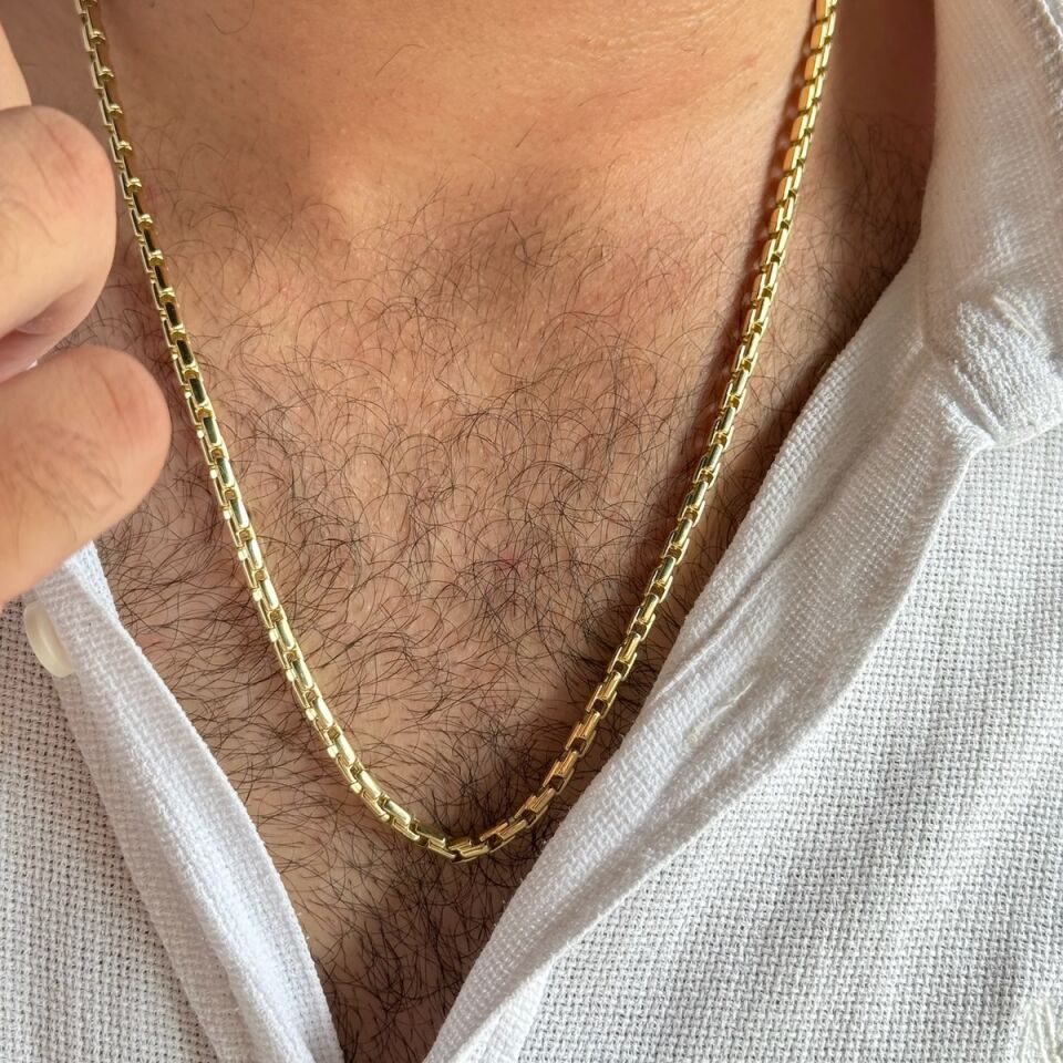 14 AYAR İTALYAN MODERN ERKEK ZİNCİR KOLYE