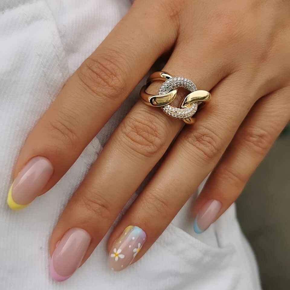 14 AYAR ÜÇ HALKA ÖZEL TASARIM ALTIN YÜZÜK