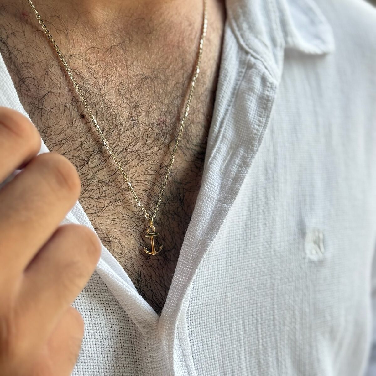 14 AYAR MODERN ERKEK ZİNCİR KOLYE VE ÖZEL ÜRETİM ÇAPA KOLYE UCU