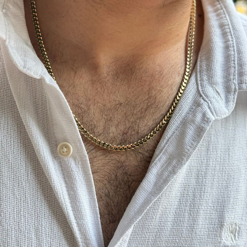 14 AYAR MODERN ERKEK ZİNCİR KOLYE