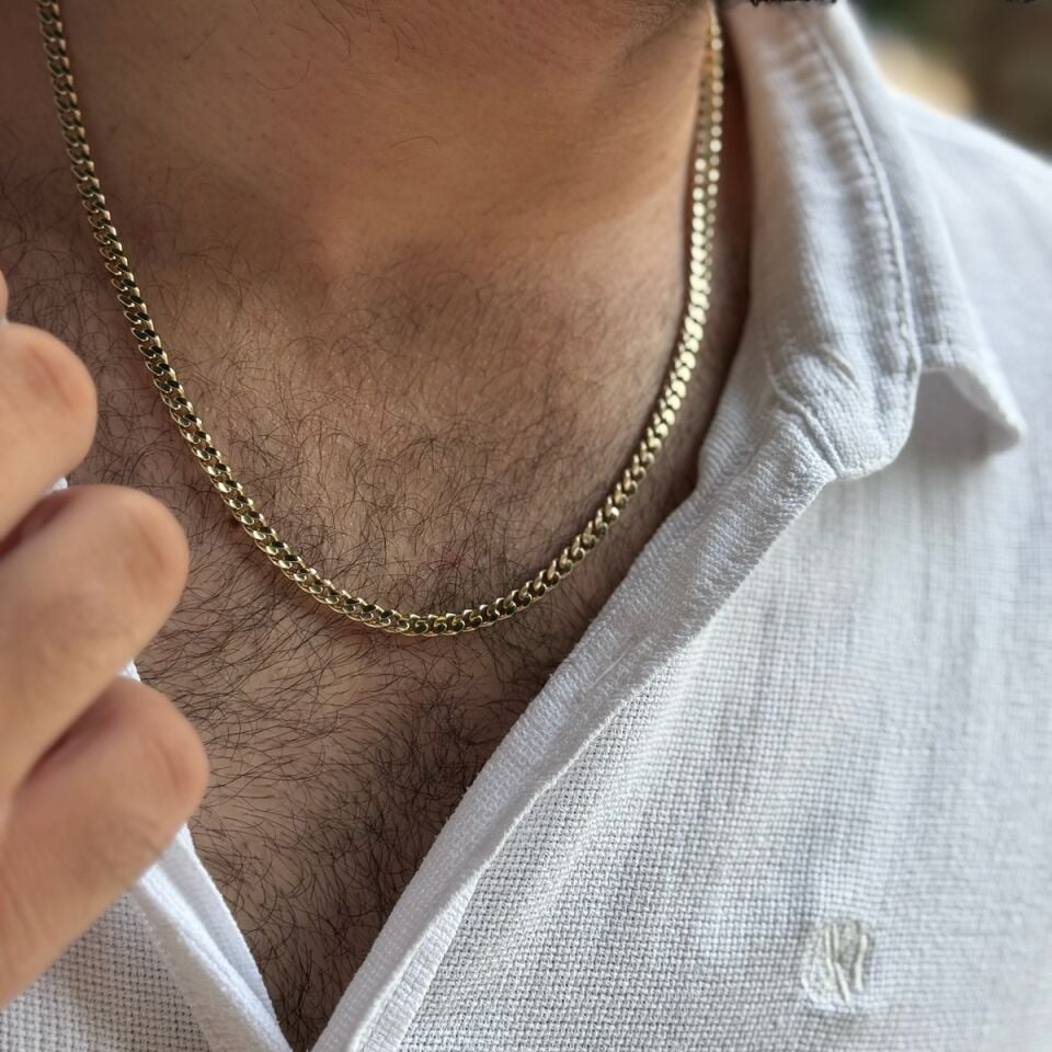 14 AYAR MODERN ERKEK ZİNCİR KOLYE