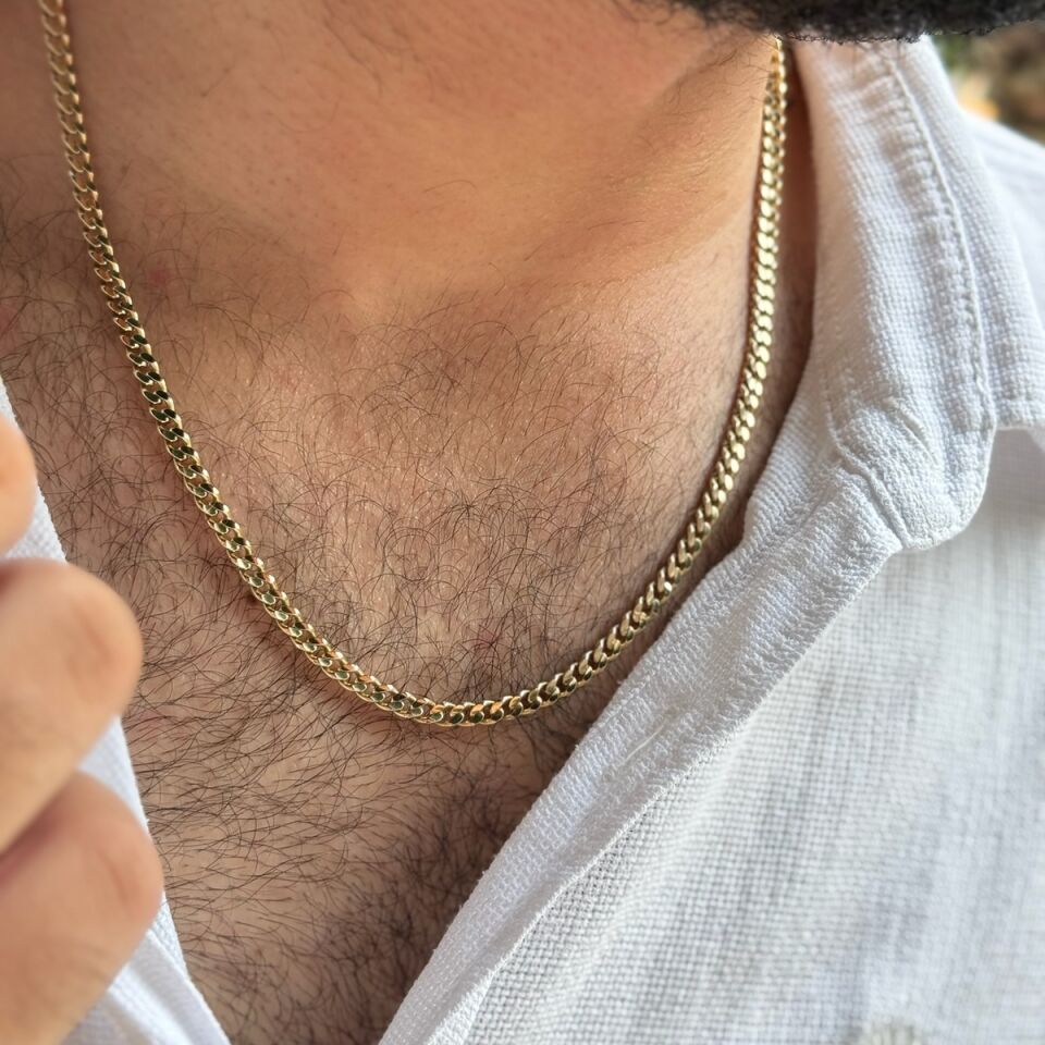 14 AYAR MODERN ERKEK ZİNCİR KOLYE