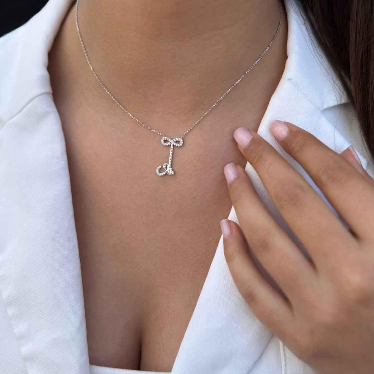 14 AYAR VAV VE SONSUZLUK ANAHTAR ALTIN KOLYE