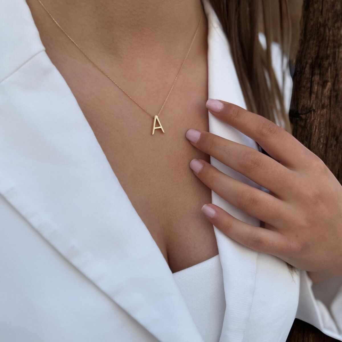 14 AYAR A HARFİ KOLYE