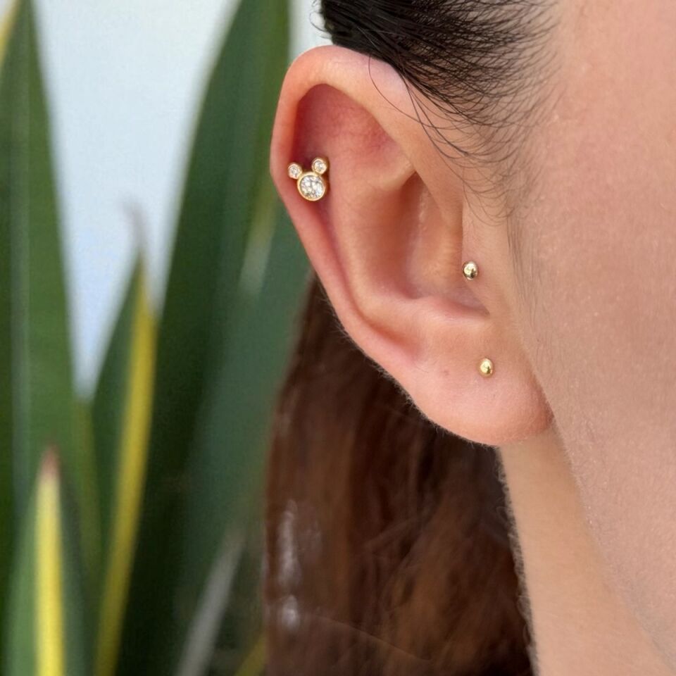 14 AYAR TAŞLI TASARIM TRAGUS VE HELİX KÜPE