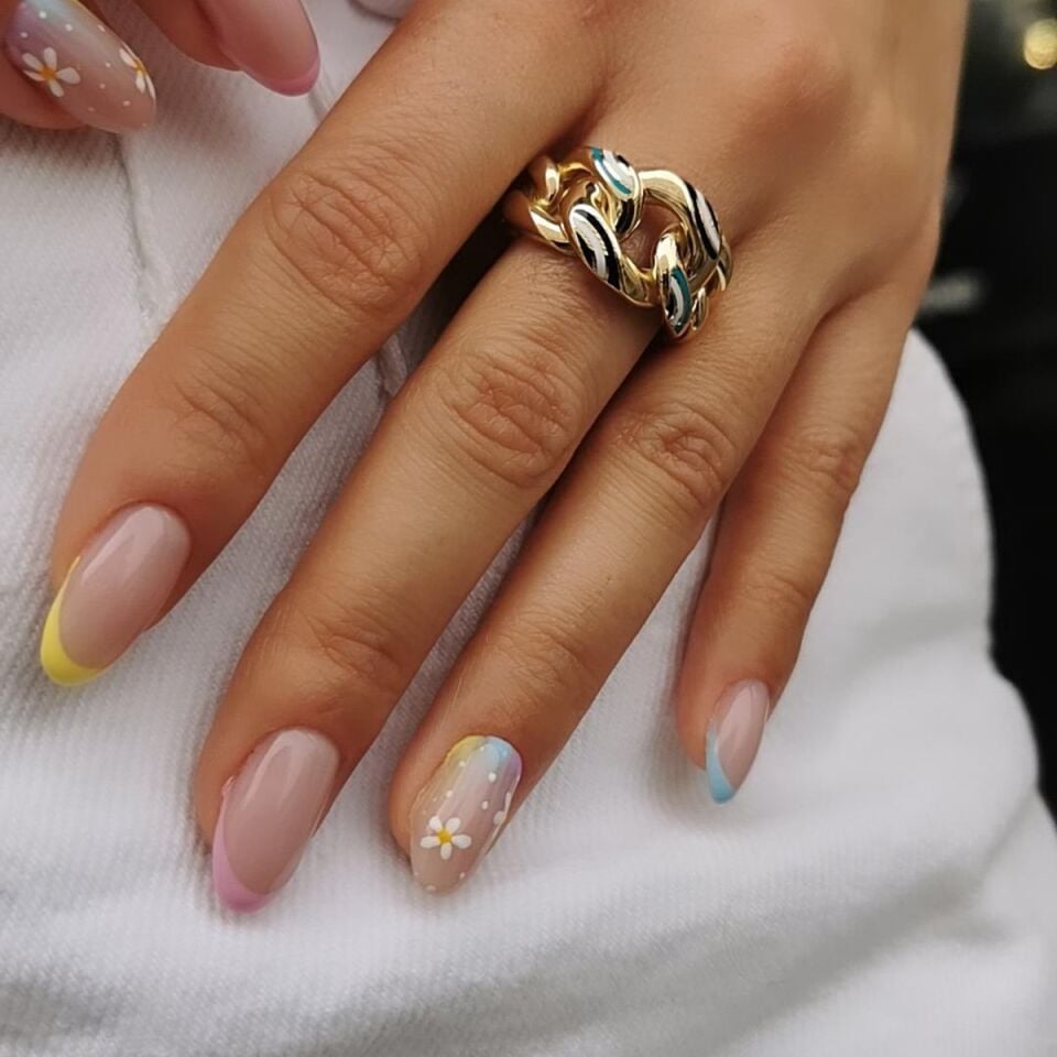 14 AYAR ÜSTÜ NAZAR MİNELİ HALKA HALKA ALTIN YÜZÜK