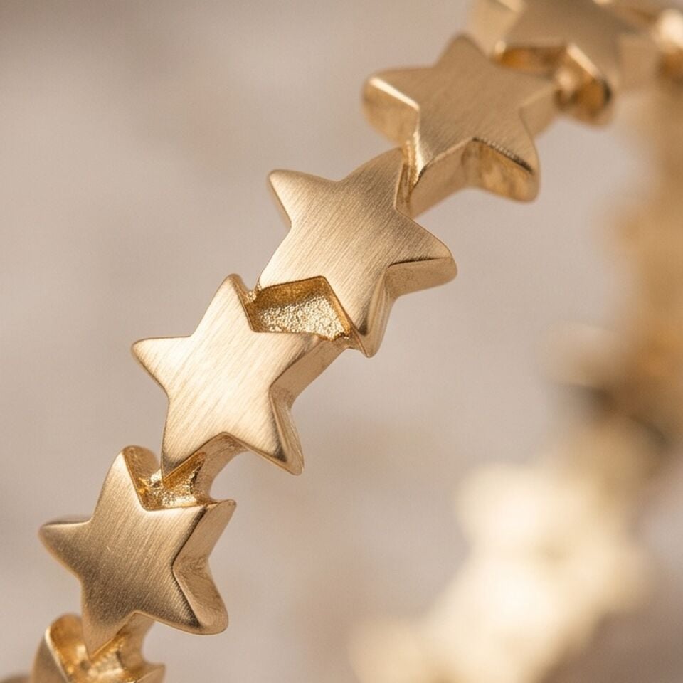14 AYAR YILDIZ TASARIM ALTIN YÜZÜK