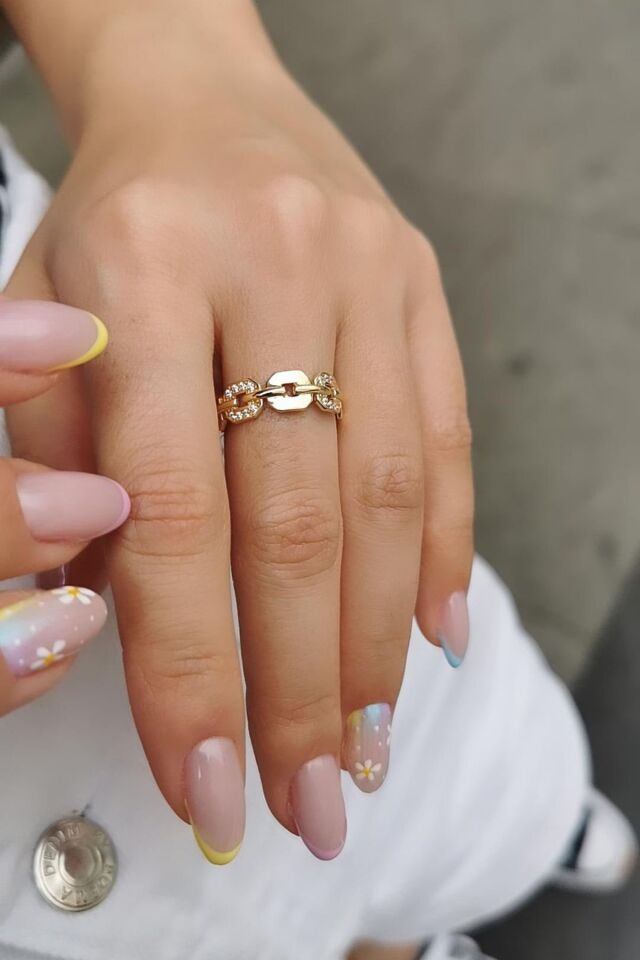 14 AYAR İTALYAN KARE ALTIN YÜZÜK 17