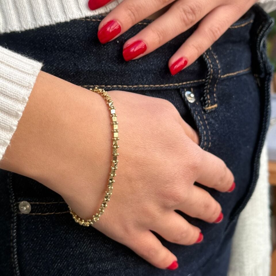 14 AYAR KÜP MODEL İTALYAN ALTIN BİLEKLİK