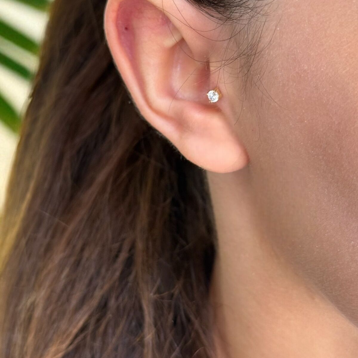14 AYAR TEKTAŞ TRAGUS VE HELİX KÜPE