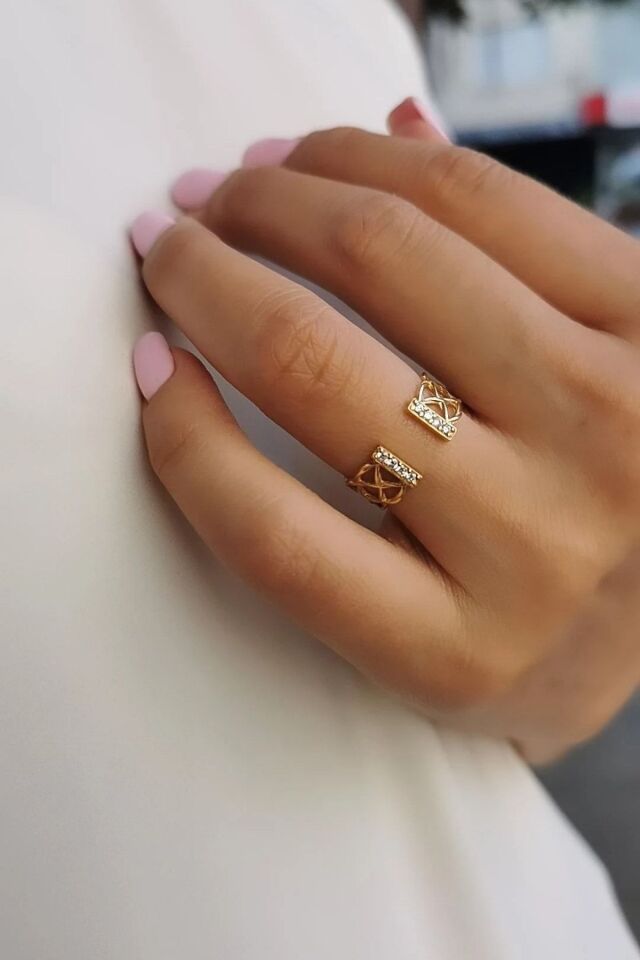 0,16 Ct Pırlanta Taşlı El Yapımı Özel Tasarım Altın Yüzük