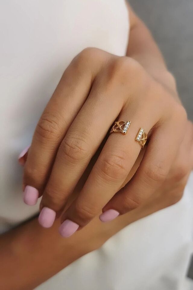 0,16 Ct Pırlanta Taşlı El Yapımı Özel Tasarım Altın Yüzük
