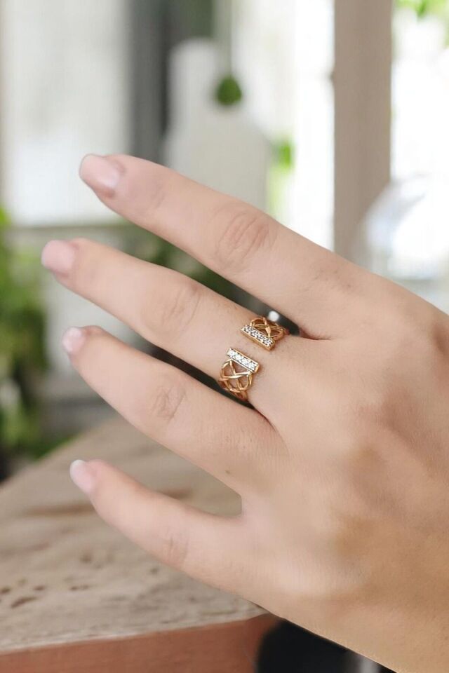 0,16 Ct Pırlanta Taşlı El Yapımı Özel Tasarım Altın Yüzük