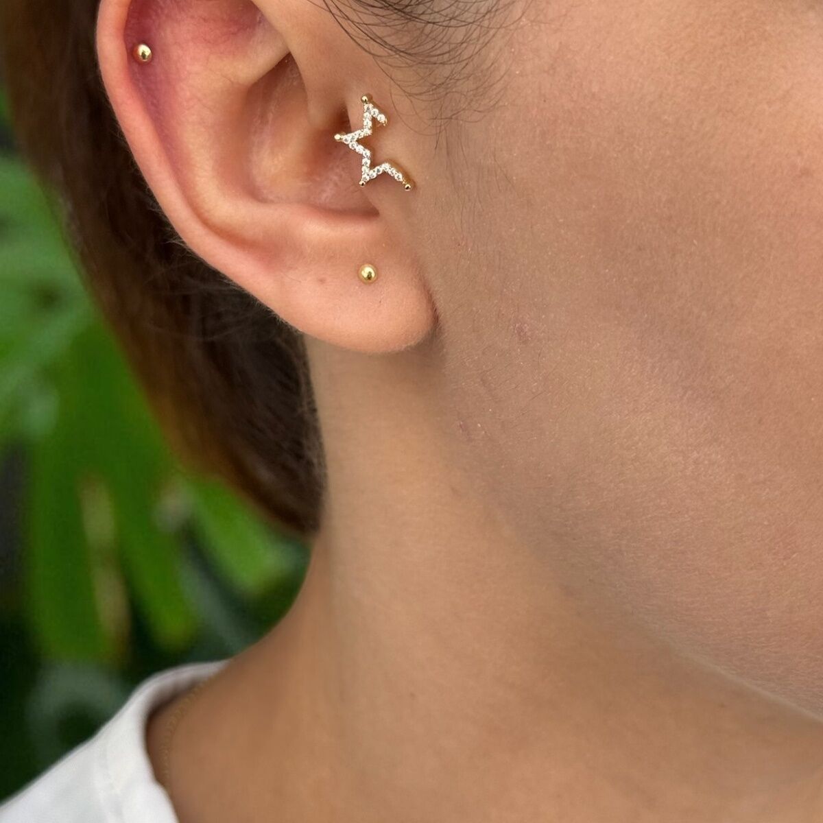 14 AYAR SİRİUS YILDIZ TRAGUS VE HELİX KÜPE