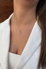 14 AYAR KELEBEK TASARIM ALTIN KOLYE