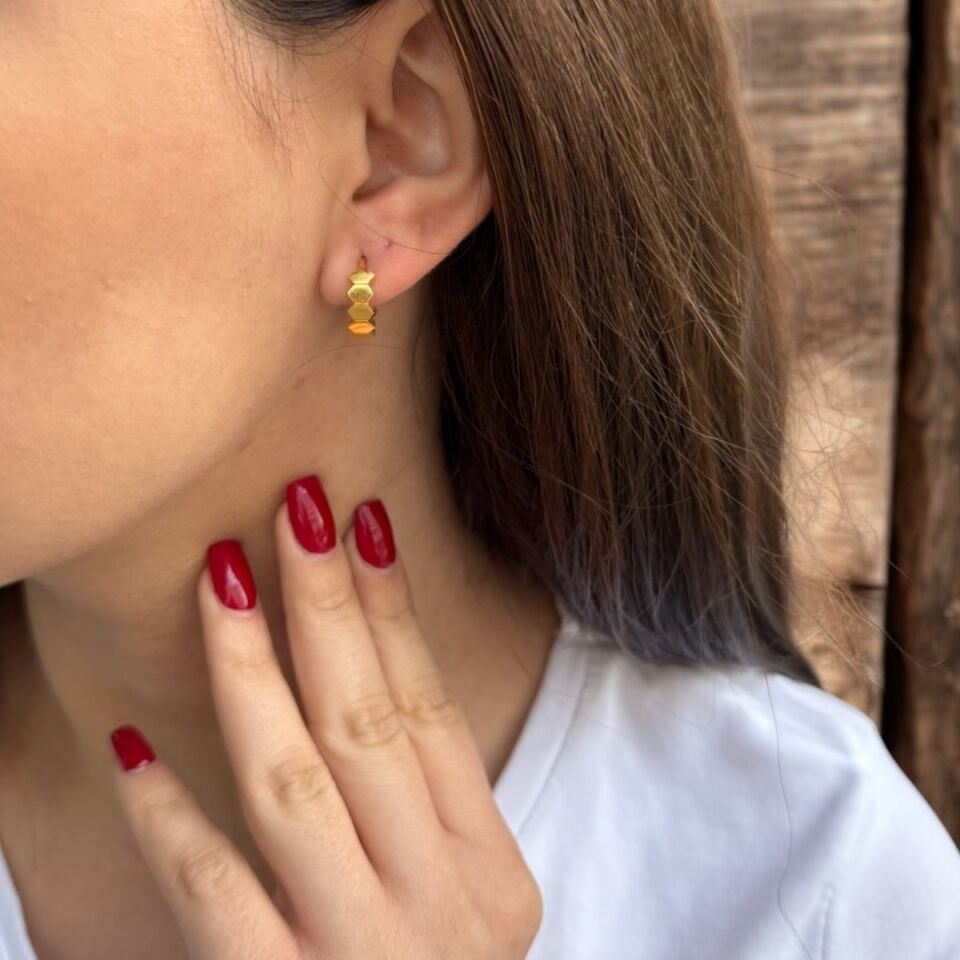 22 AYAR PETEK MODELİ HALKA KÜPE