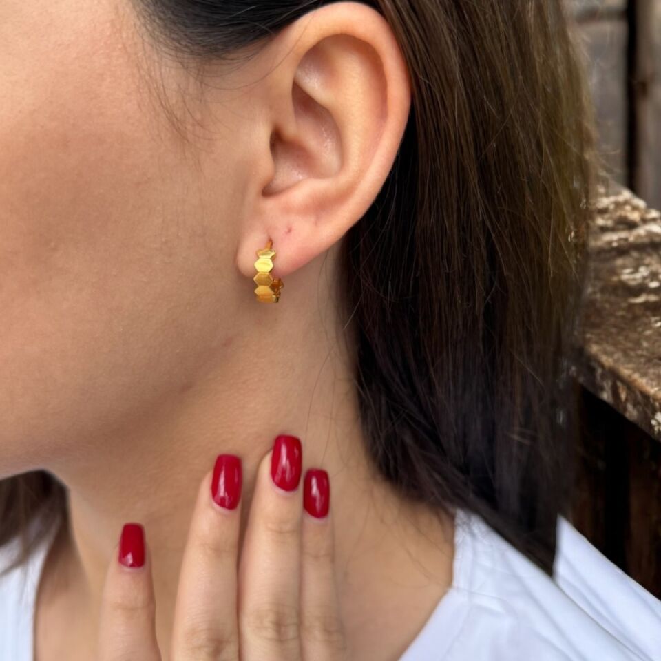 22 AYAR PETEK MODELİ HALKA KÜPE