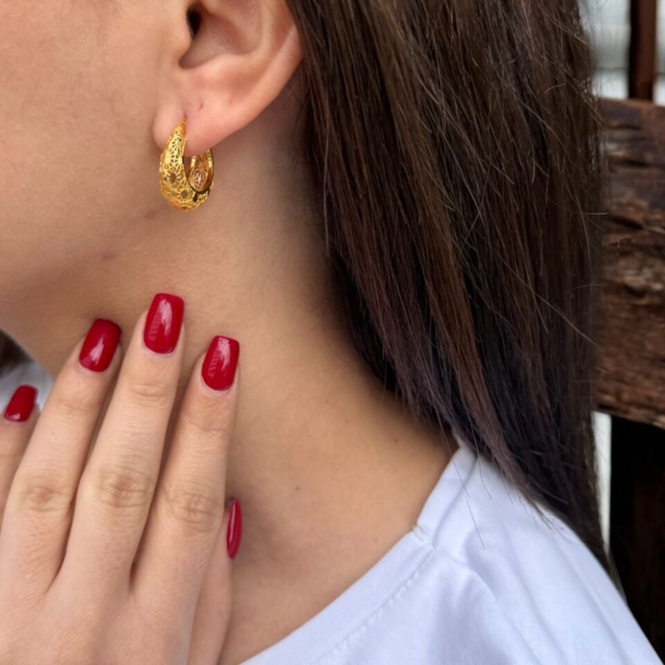 22 AYAR TELKARİ MODEL HALKA KÜPE