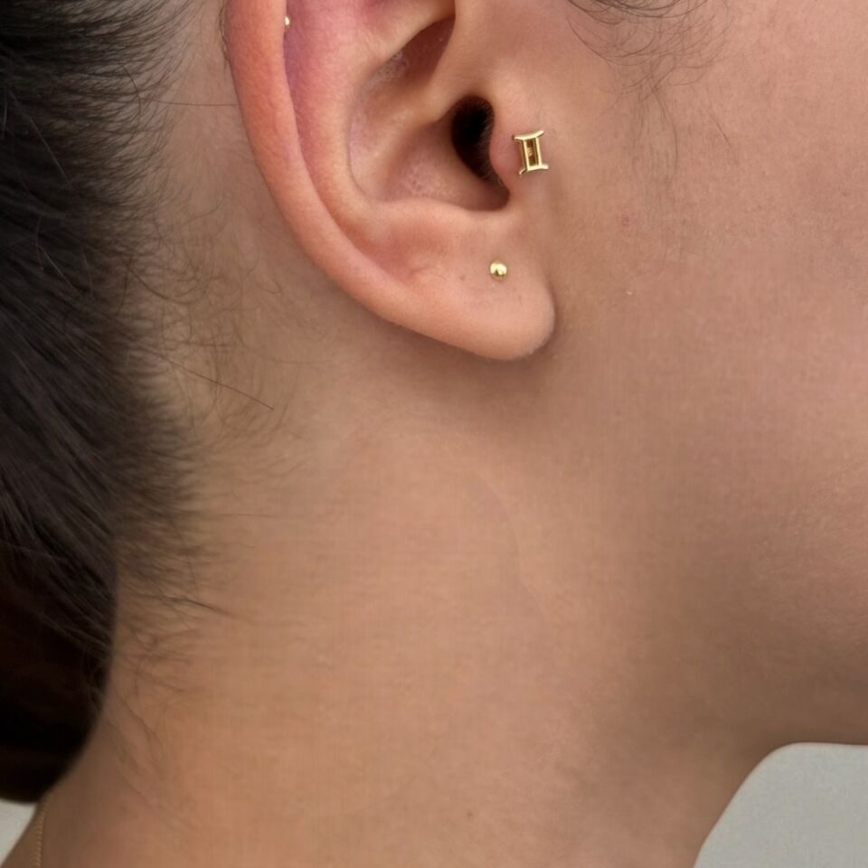 14 AYAR İKİZLER BURCU TRAGUS HELİX KÜPE