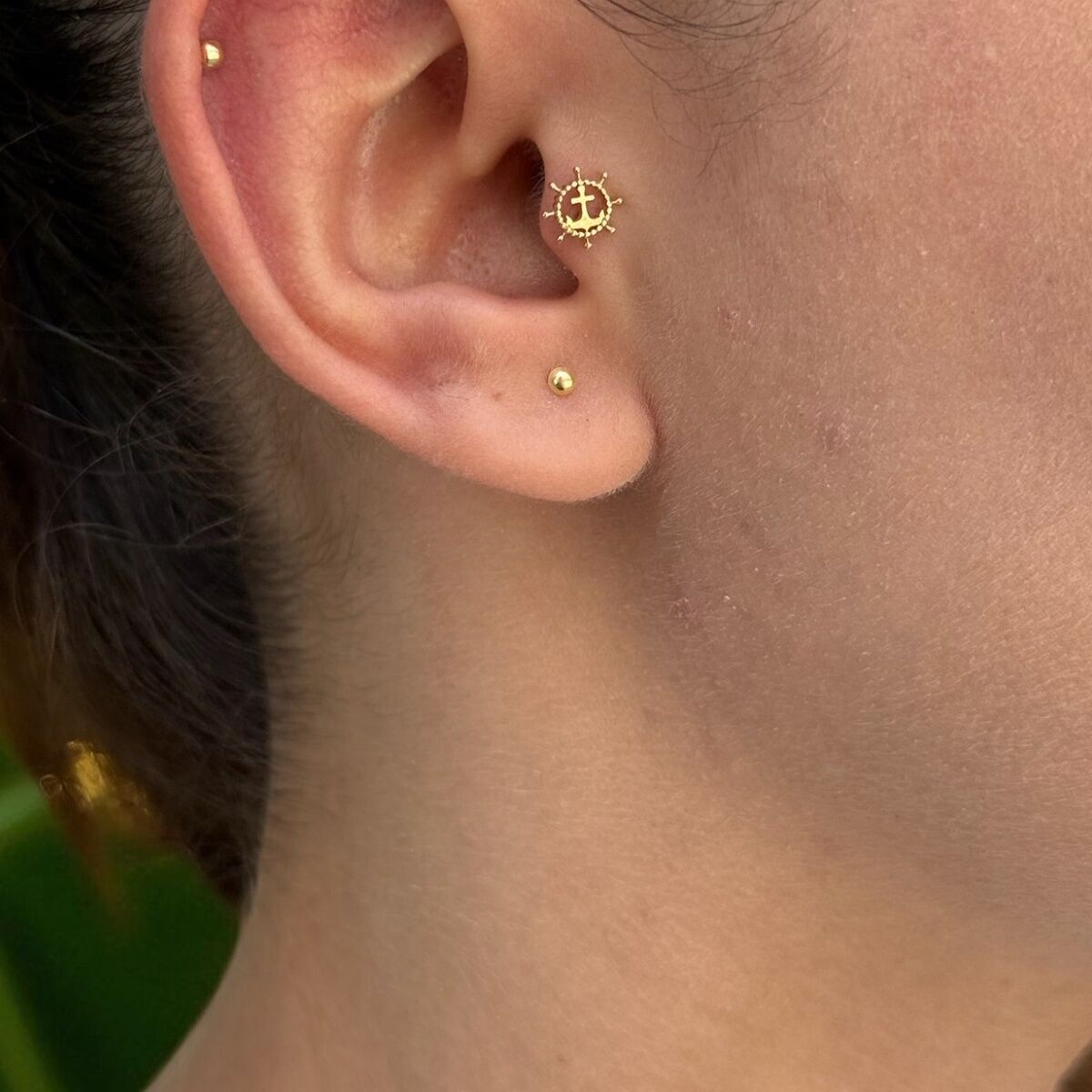 14 AYAR DÜMEN VE ÇAPA TRAGUS HELİX KÜPE