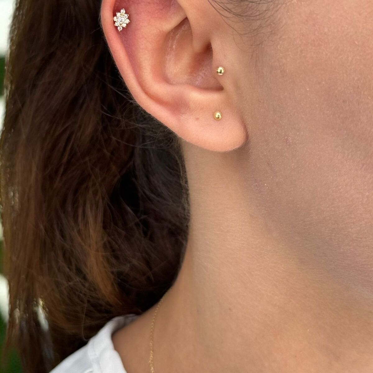 14 AYAR KUTUPYILDIZI MODEL TRAGUS HELİX KÜPE