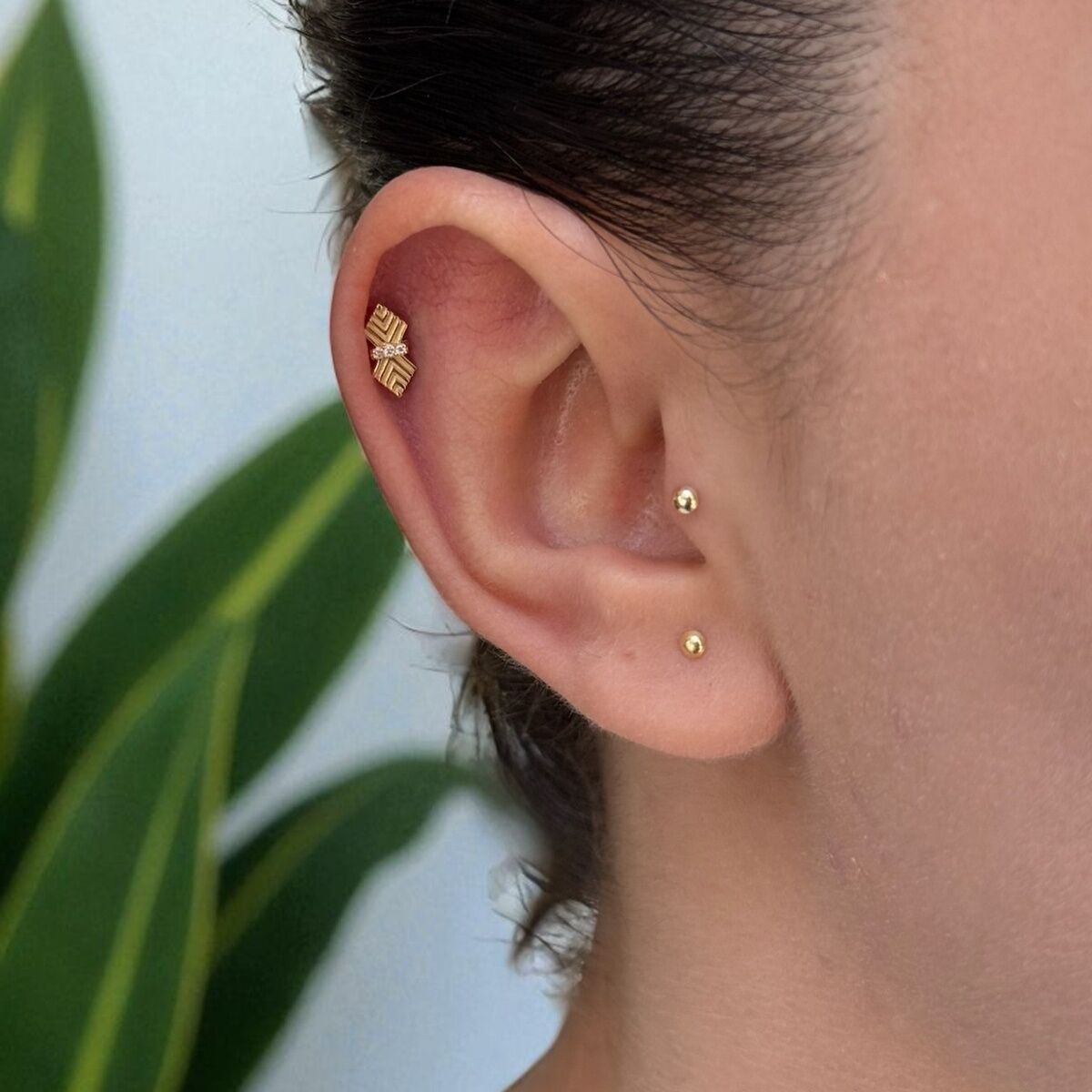 14 AYAR VİNTAGE TASARIM TRAGUS HELİX KÜPE