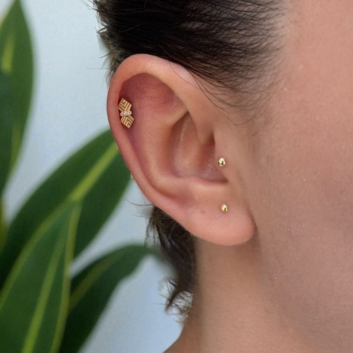 14 AYAR VİNTAGE TASARIM TRAGUS HELİX KÜPE