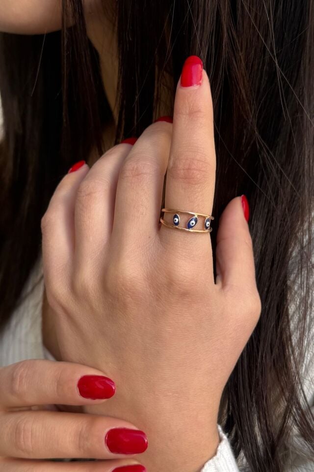14 AYAR ROSE RENGİ ÖZEL TASARIM MİNELİ ALTIN YÜZÜK