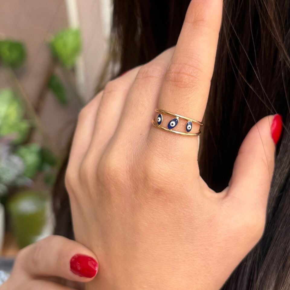 14 AYAR ROSE RENGİ ÖZEL TASARIM MİNELİ ALTIN YÜZÜK