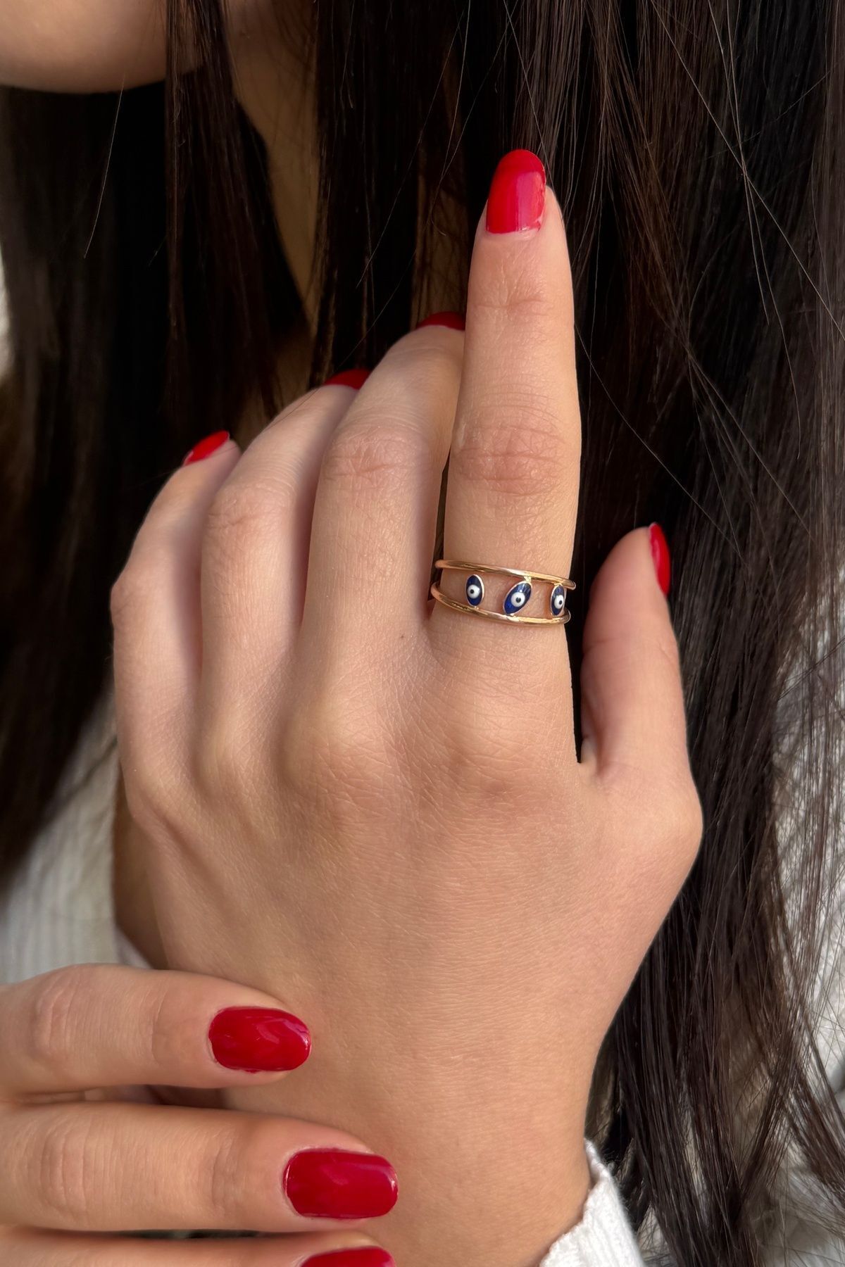 14 AYAR ROSE RENGİ ÖZEL TASARIM MİNELİ ALTIN YÜZÜK 15