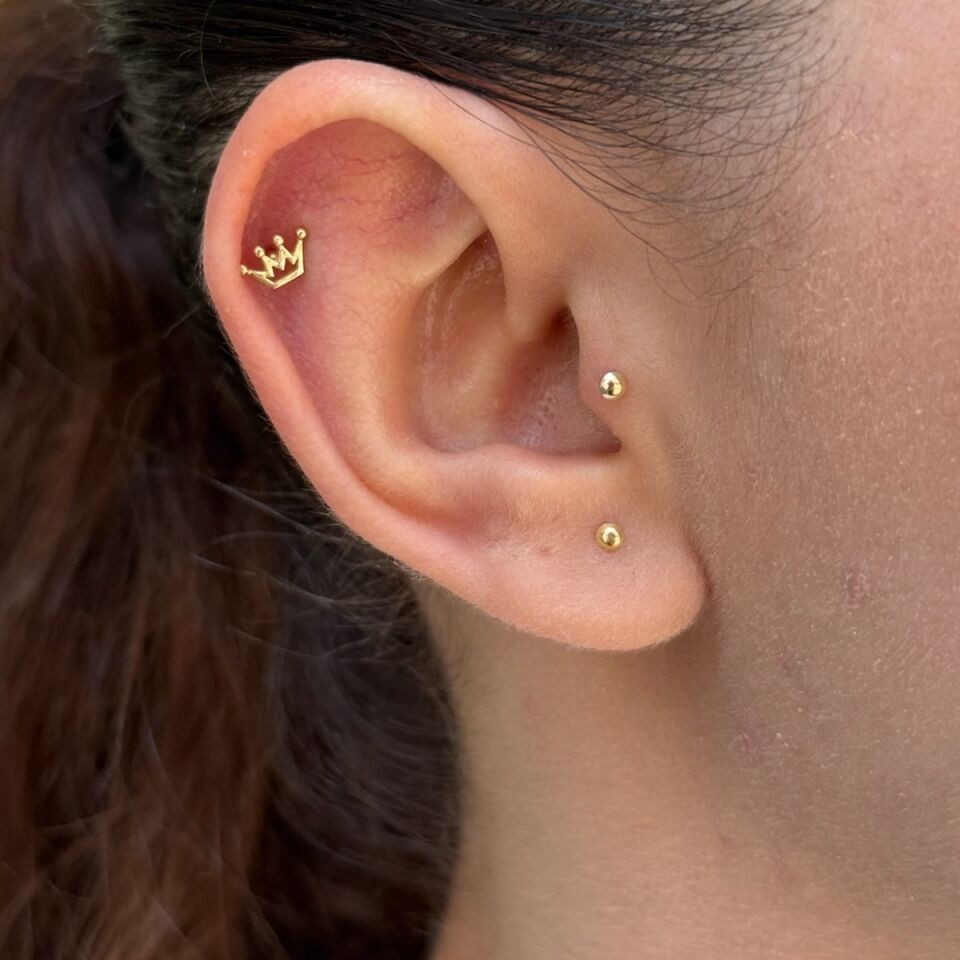 14 AYAR KRALİÇE TAÇ TRAGUS HELİX KÜPE