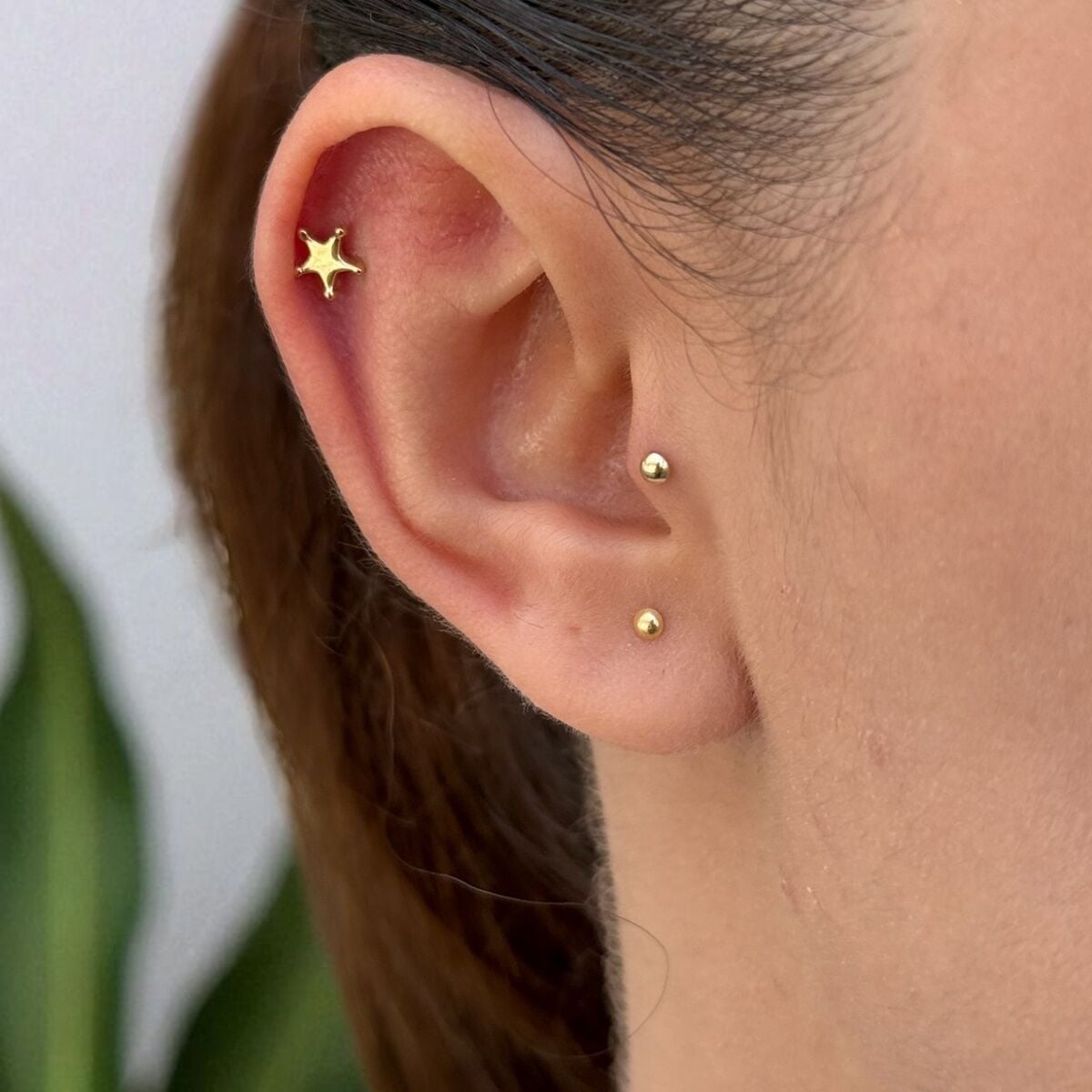 14 AYAR YILDIZ TRAGUS HELİX KÜPE