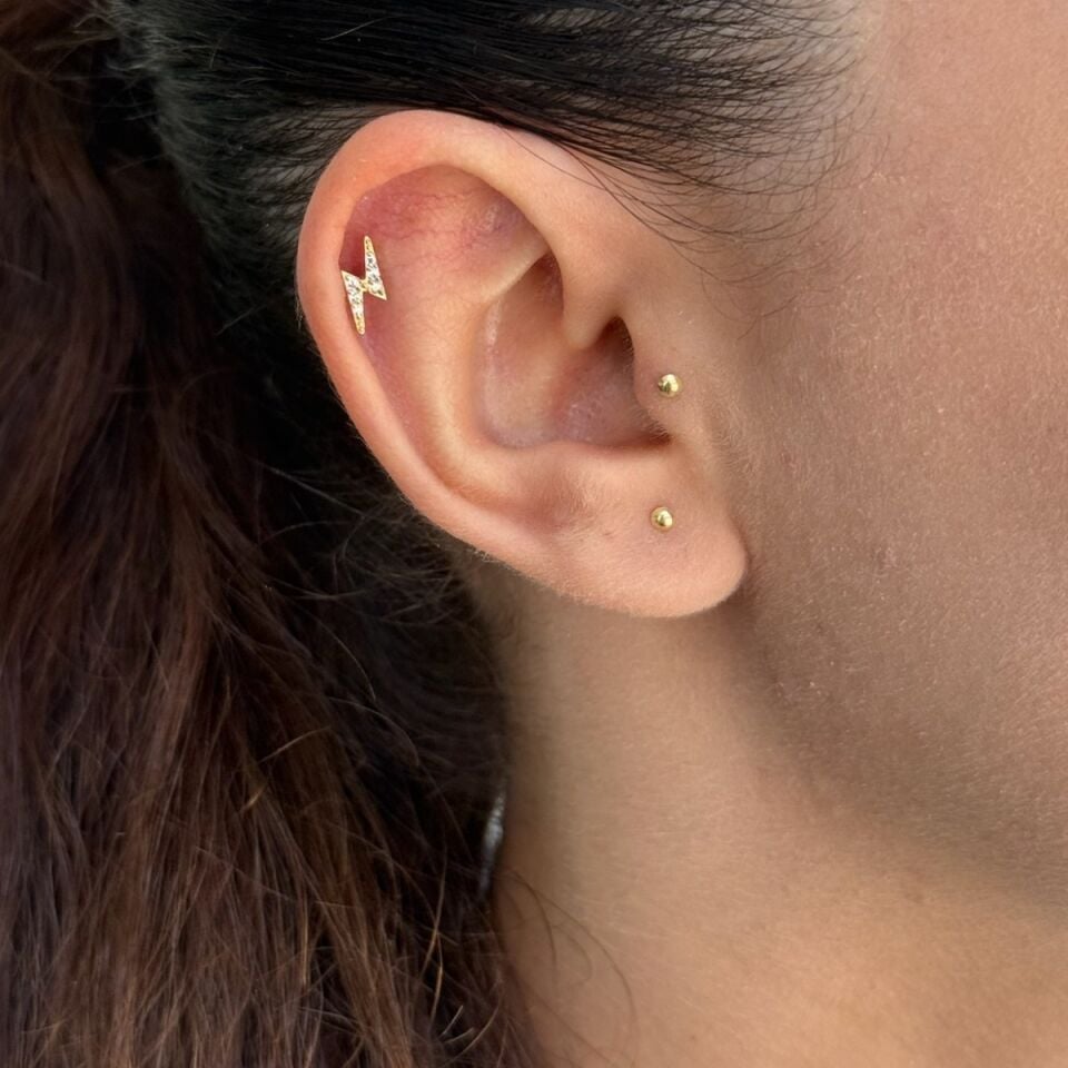 14 AYAR YILDIRIM TRAGUS HELİX KÜPE
