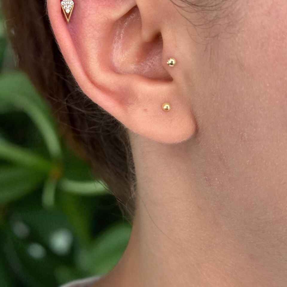 14 AYAR MODERN VİNTAGE TASARIM TRAGUS VE HELİX KÜPE