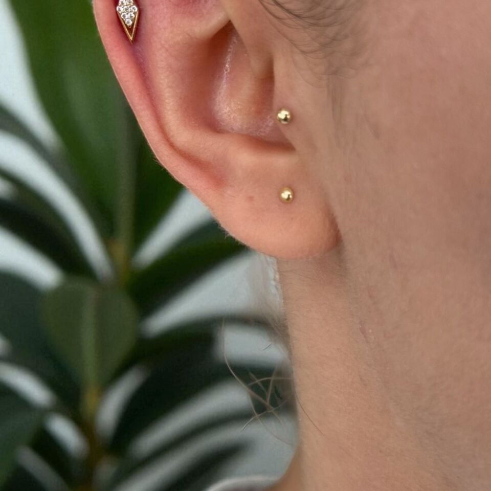 14 AYAR MODERN VİNTAGE TASARIM TRAGUS VE HELİX KÜPE