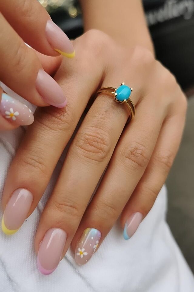 14 AYAR OVAL FİRUZE TAŞLI ALTIN YÜZÜK 15