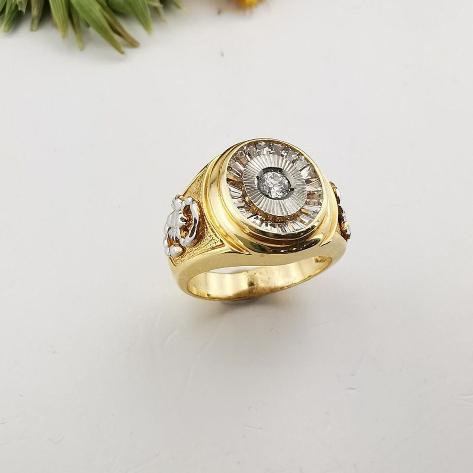 14 Ayar Özel Tasarım Italyan Model Akrep Figürlü Altın Erkek Yüzük