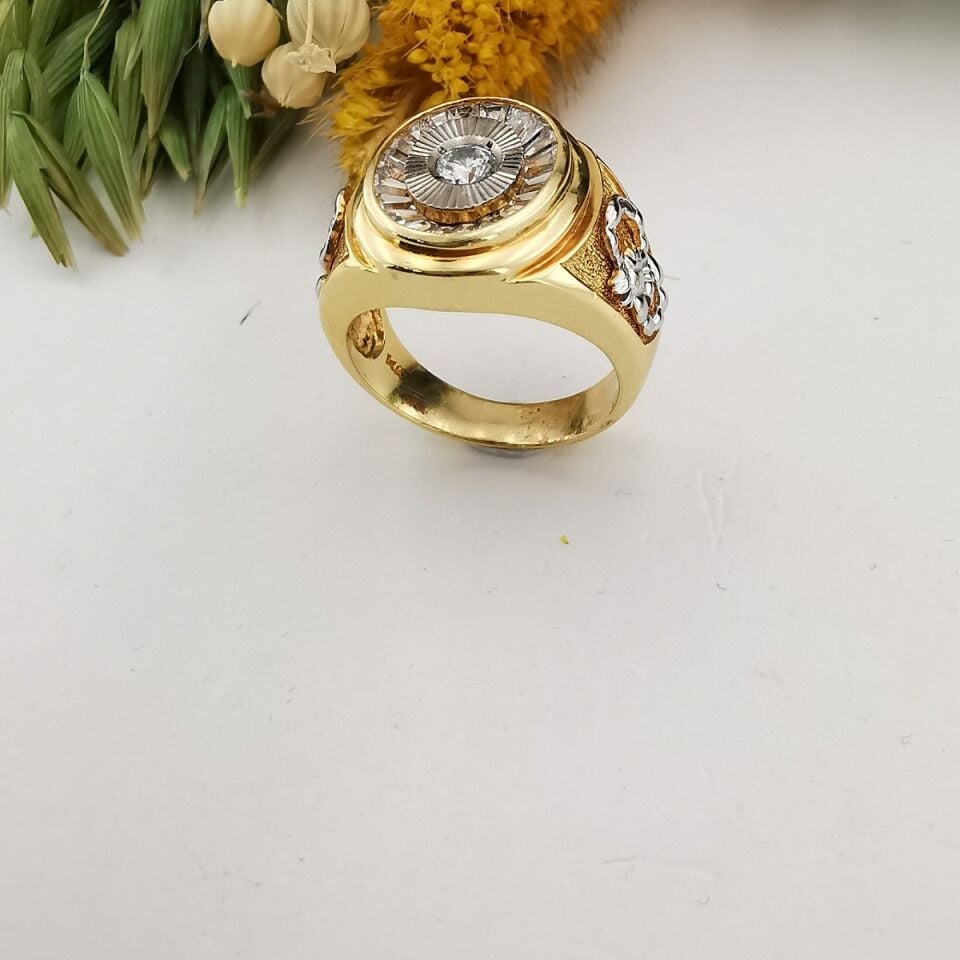 14 Ayar Özel Tasarım Italyan Model Akrep Figürlü Altın Erkek Yüzük