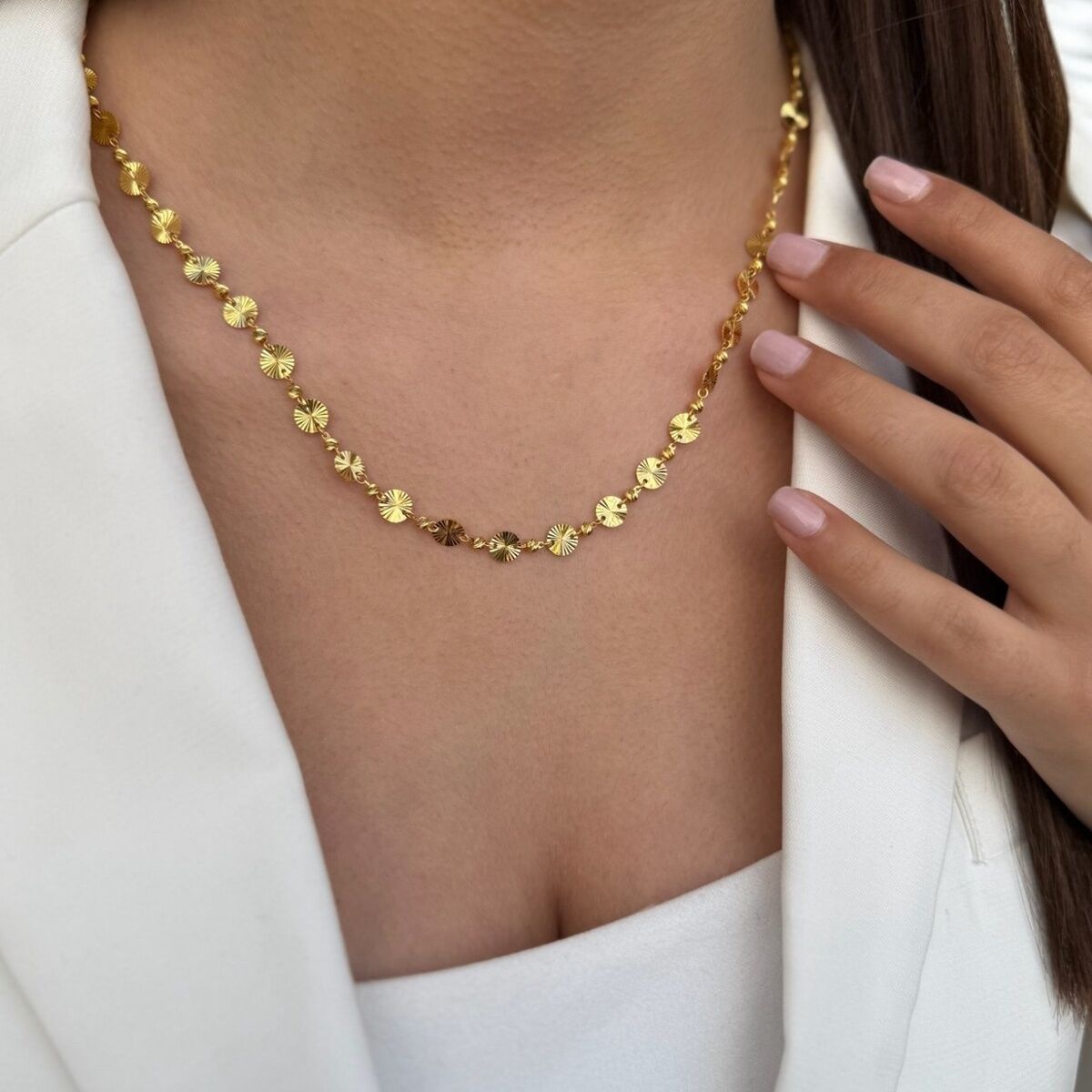 22 AYAR KALEMLİ PUL VE DORİKALI İTALYAN ZİNCİR