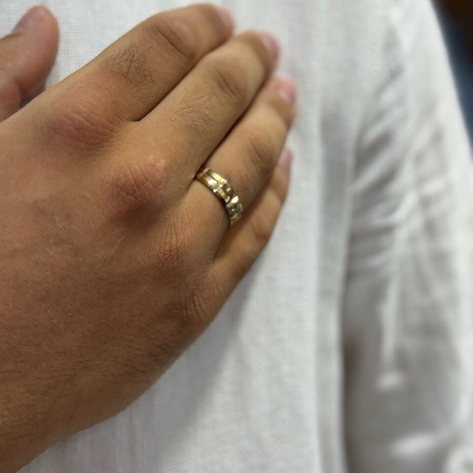 14 AYAR ÜSTÜ KALEMLİ 5 MM ALYANS YÜZÜK