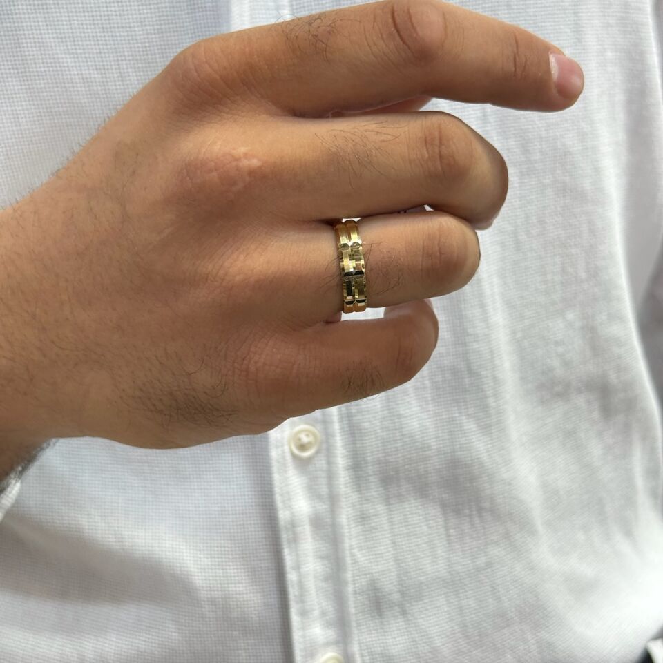 14 AYAR ÜSTÜ KALEMLİ 5 MM ALYANS YÜZÜK