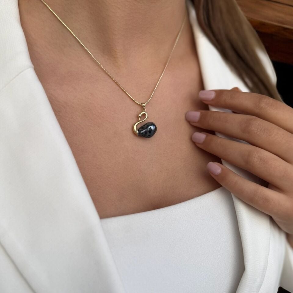 14 AYAR BAROK İNCİLİ KUĞU KOLYE