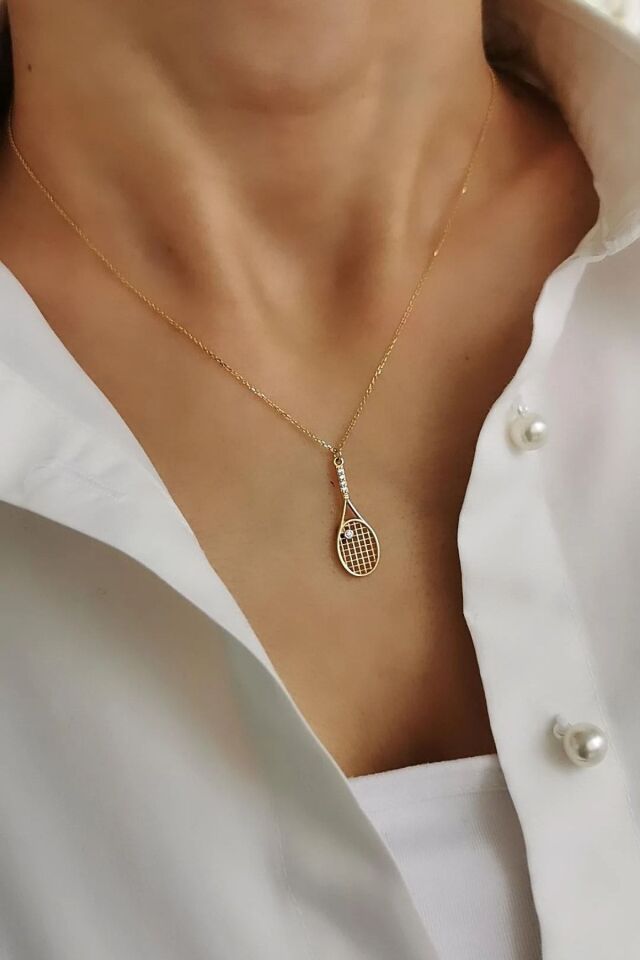 14 Ayar Raket Altın Kolye