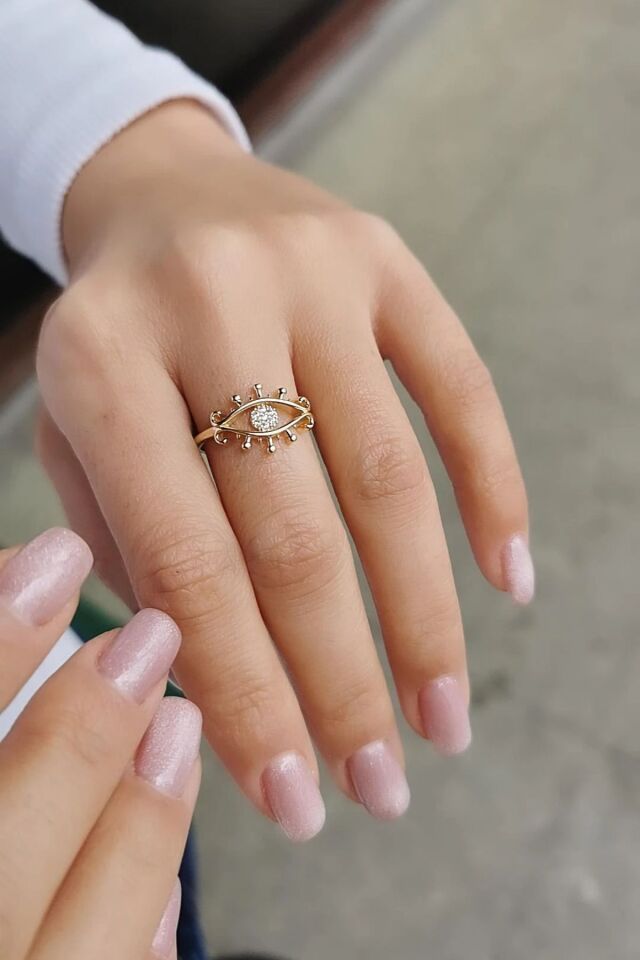 14 AYAR İTALYAN GÖZ ALTIN YÜZÜK 16