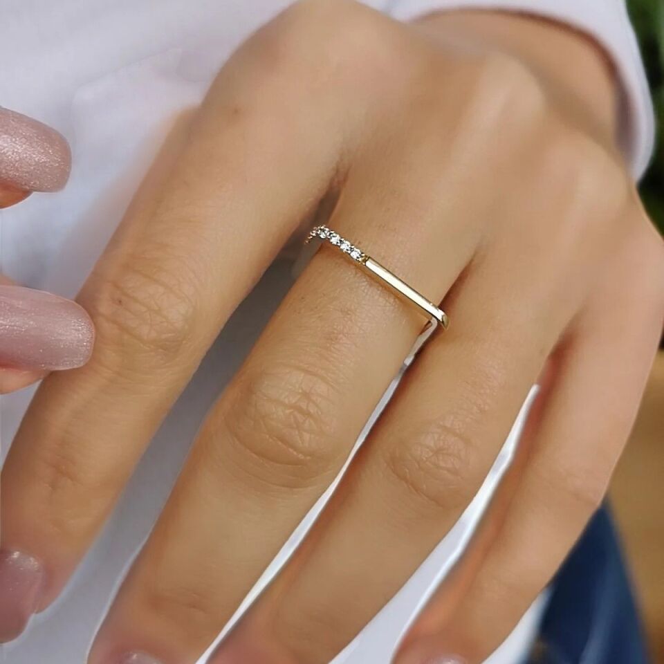 14 AYAR İTALYAN KARE ALTIN YÜZÜK