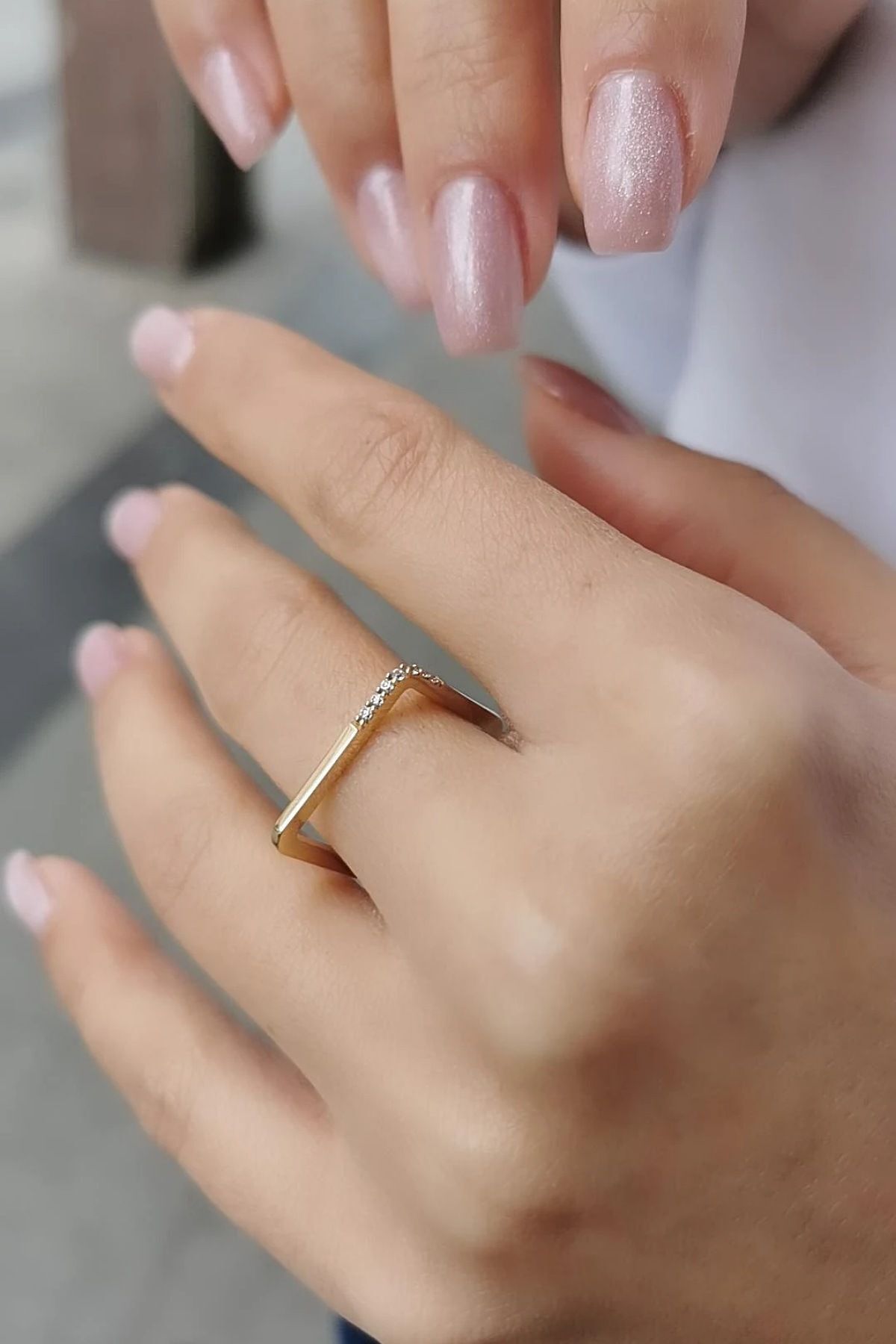 14 AYAR İTALYAN KARE ALTIN YÜZÜK 13