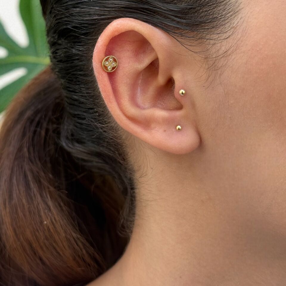 14 AYAR YONCA MODEL TRAGUS HELİX KÜPE
