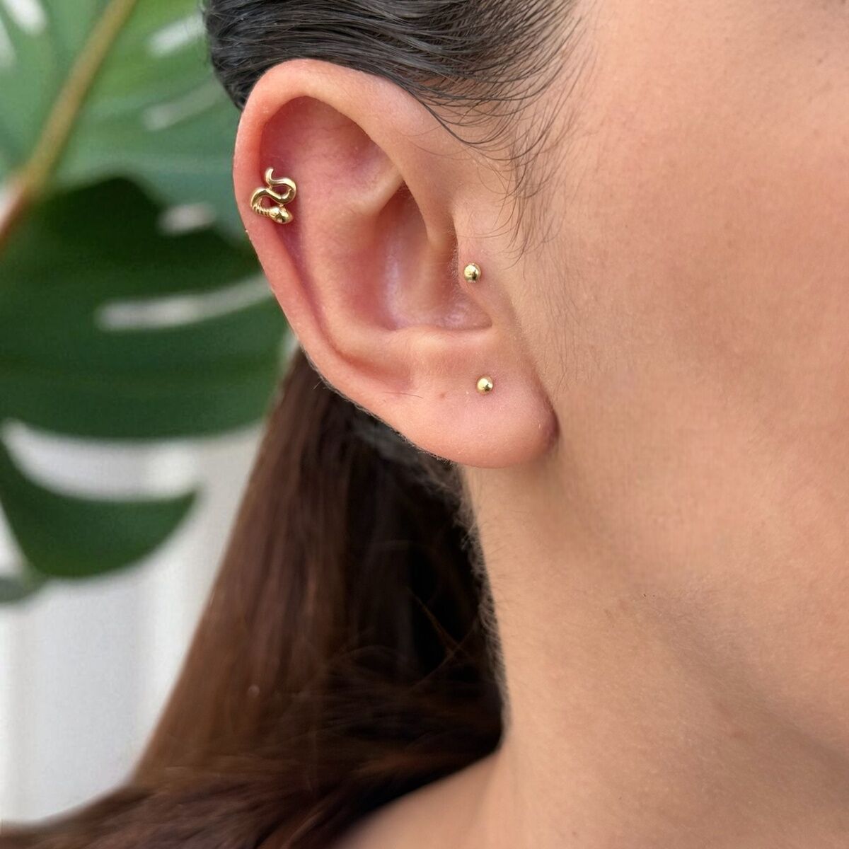 14 AYAR YILAN MODEL TRAGUS HELİX KÜPE