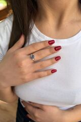 14 AYAR 1,94 CT MİSTİK TOPAZ TAŞLI VE 0,04 CT PIRLANTA TAŞLI BEYAZ ALTIN YÜZÜK 14